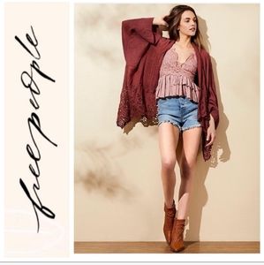 FREE PEOPLE Mauve Amaira Kimono